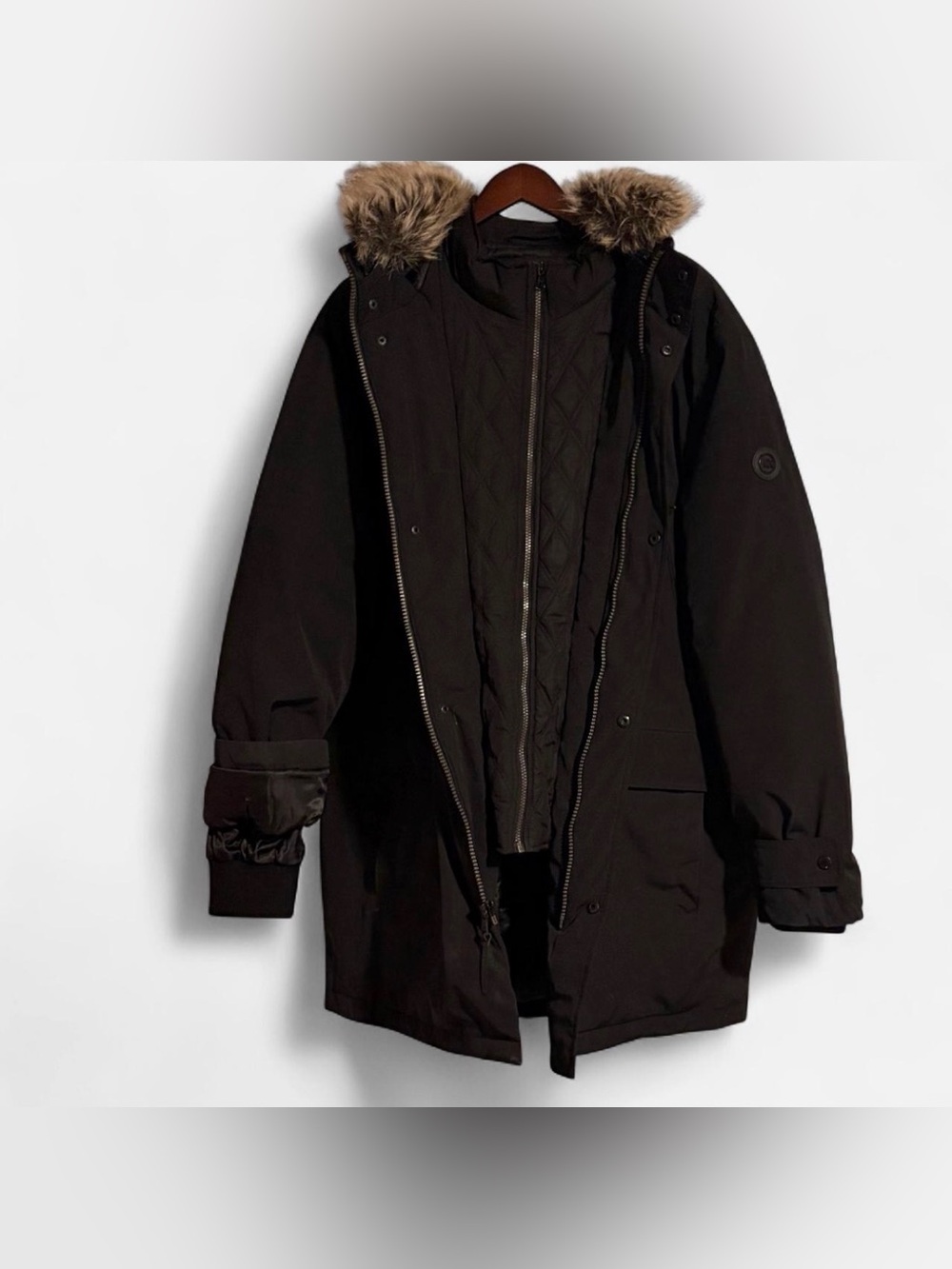 Michael Kors Men's Hooded Bib Snorkel Parka Coat XXL